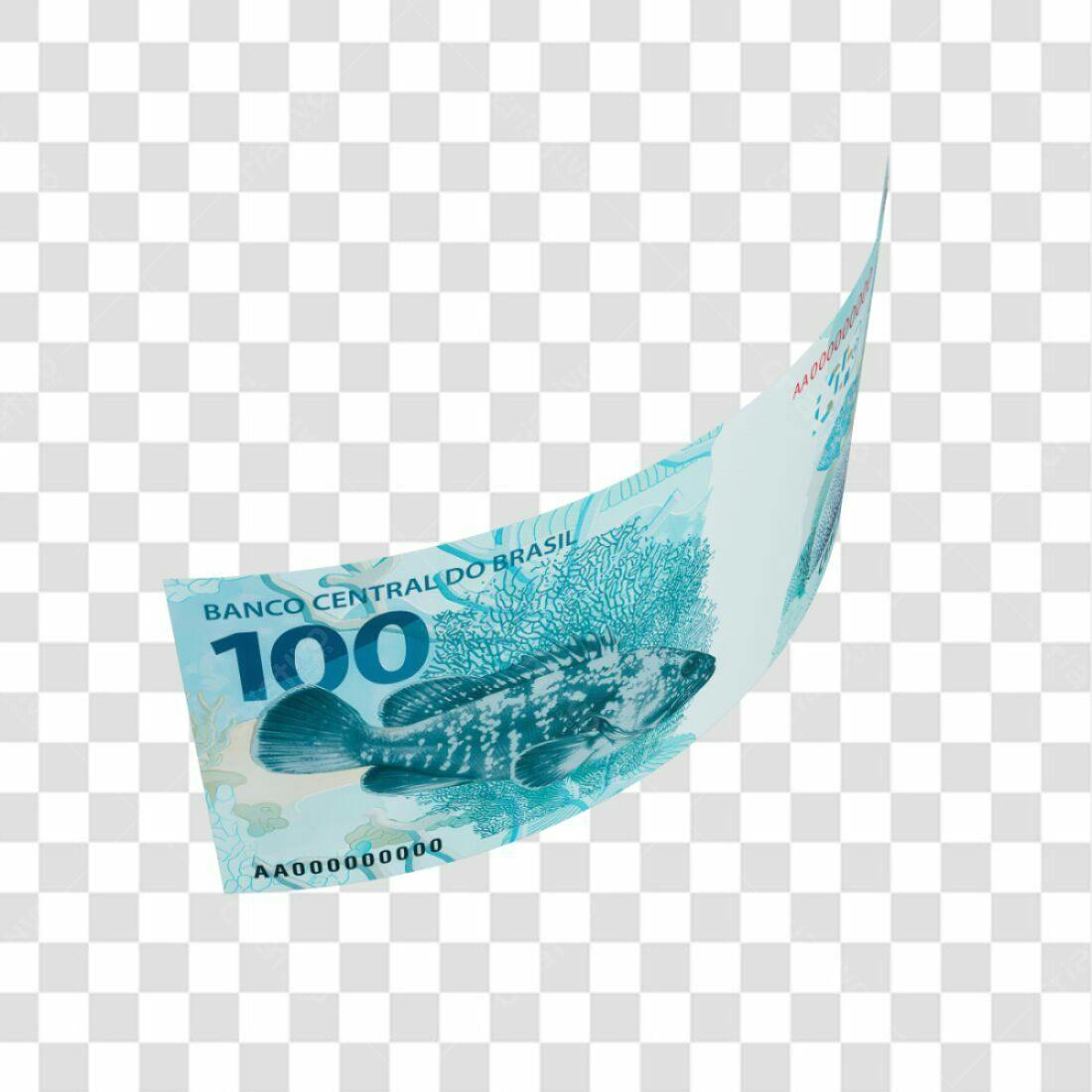 Imagem Nota 100 Reais PNG com fundo transparente