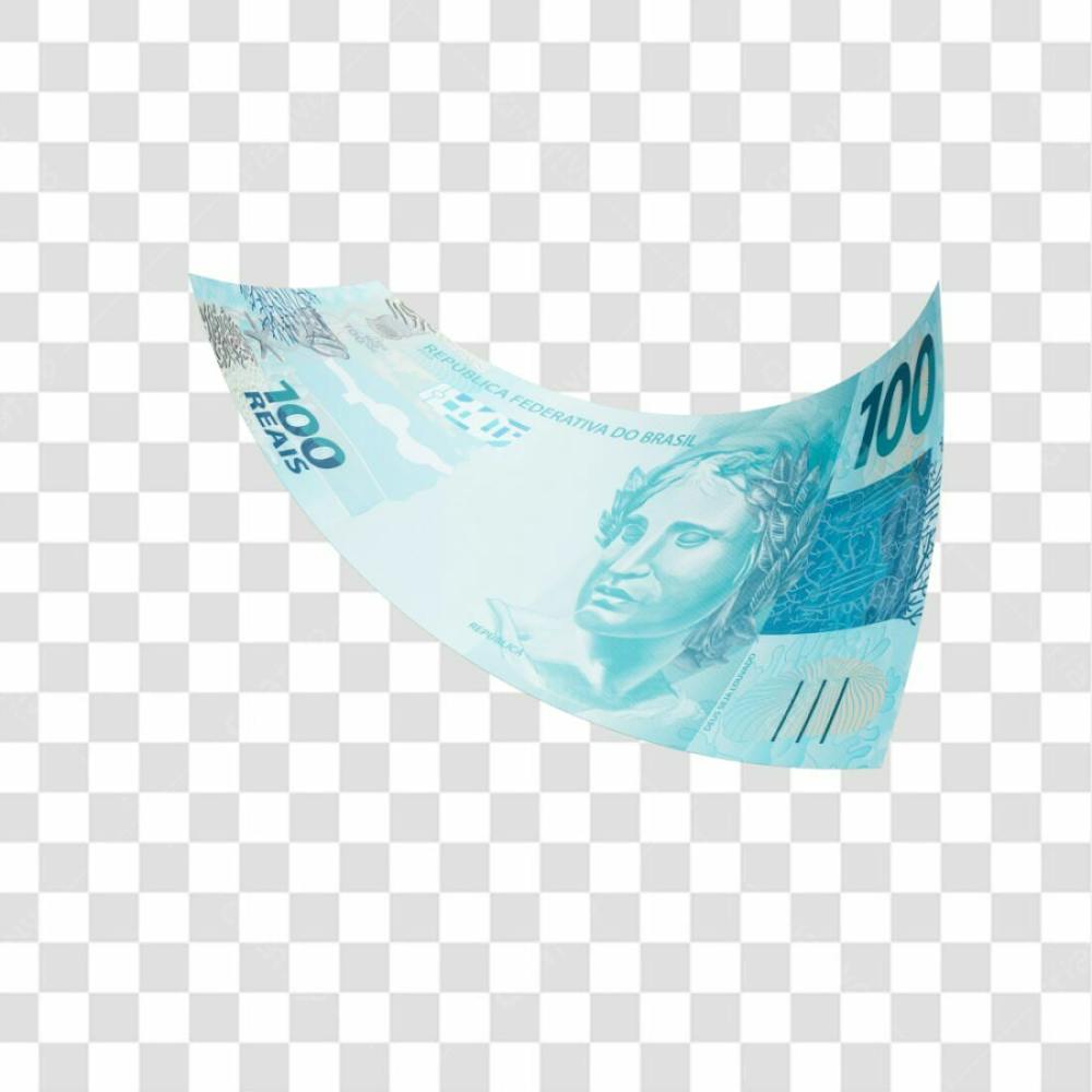 Cédula Nota Dinheiro De 100 Reais Real Brasileiro Com Fundo Transparente  (19)
