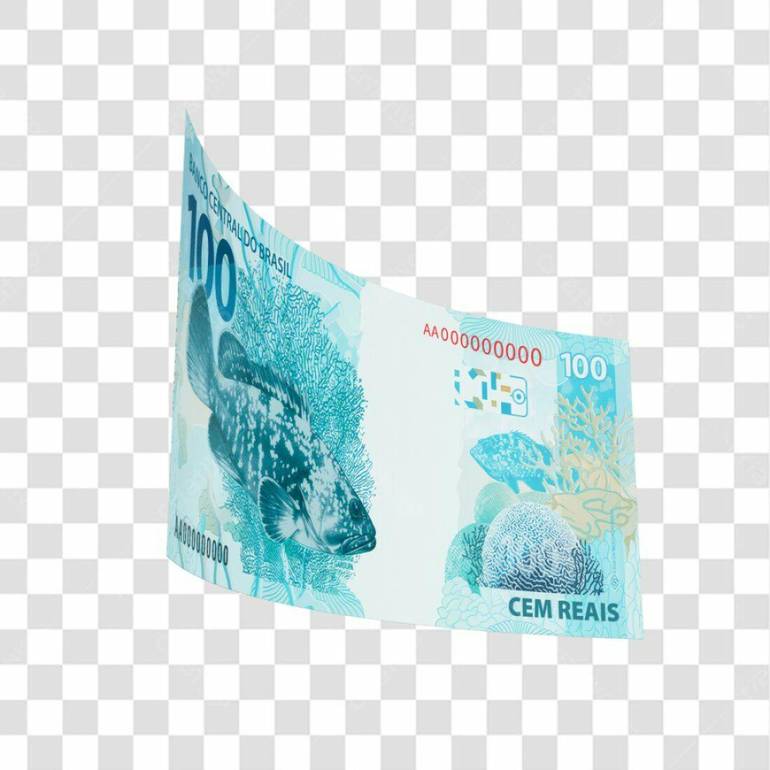 Imagem Nota 100 Reais PNG com fundo transparente