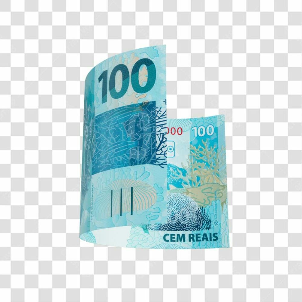 Cédula Nota Dinheiro De 100 Reais Real Brasileiro Com Fundo Transparente  (16)