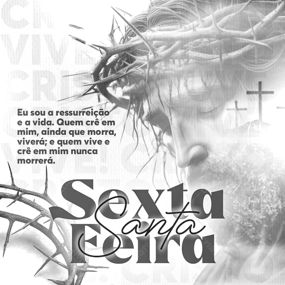 Post para Sexta-feira Santa PSD Editável
