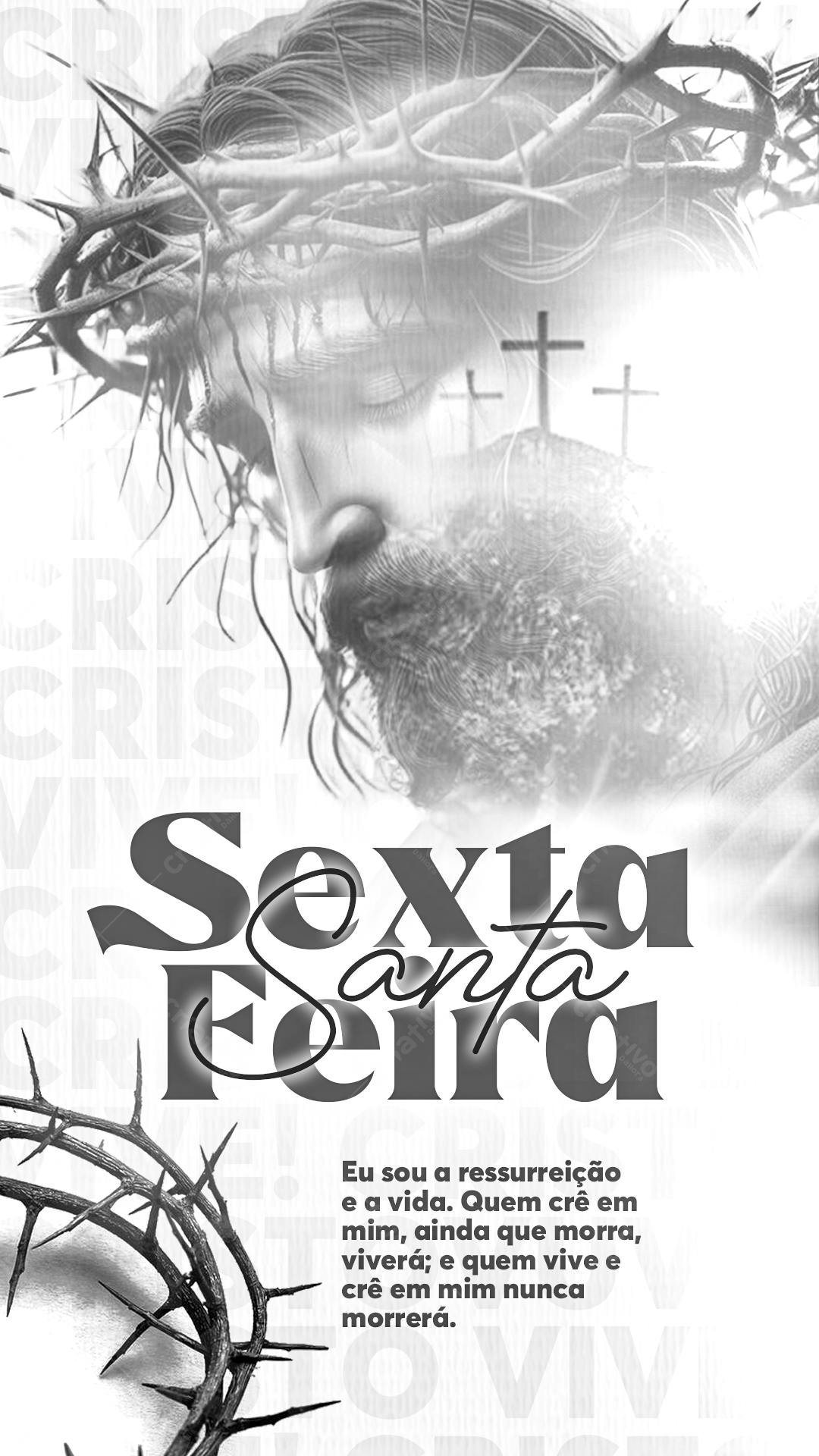 Flyer para Sexta Santa PSD Editável