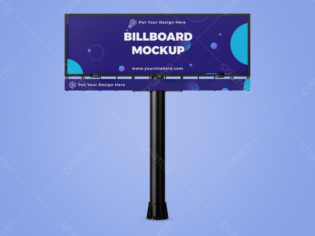 Mockup de Outdoor Moderno com Design Abstrato