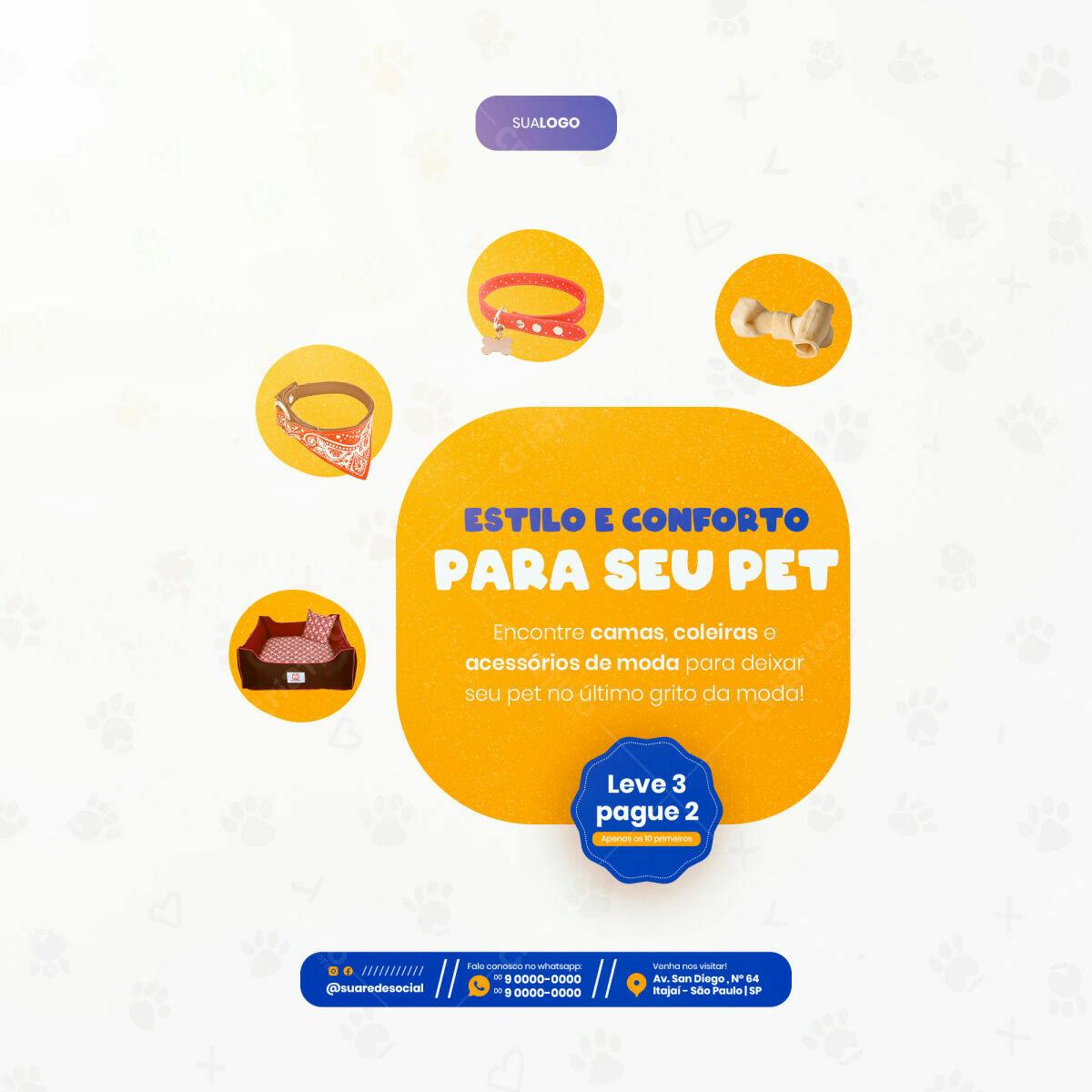 Post para Pet Shop PSD Editável
