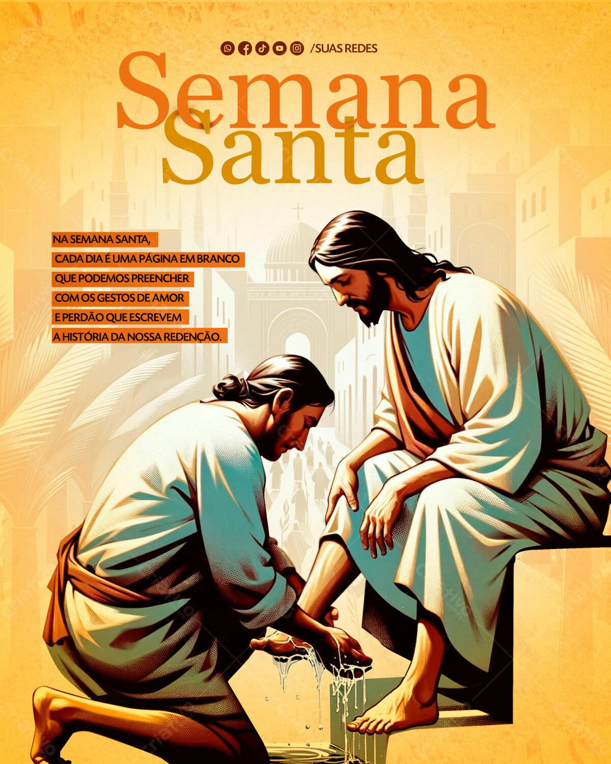 Flyer Semana Santa PSD Editável