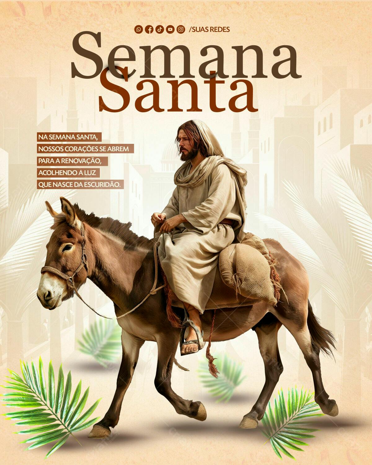 Flyer Semana Santa PSD Editável