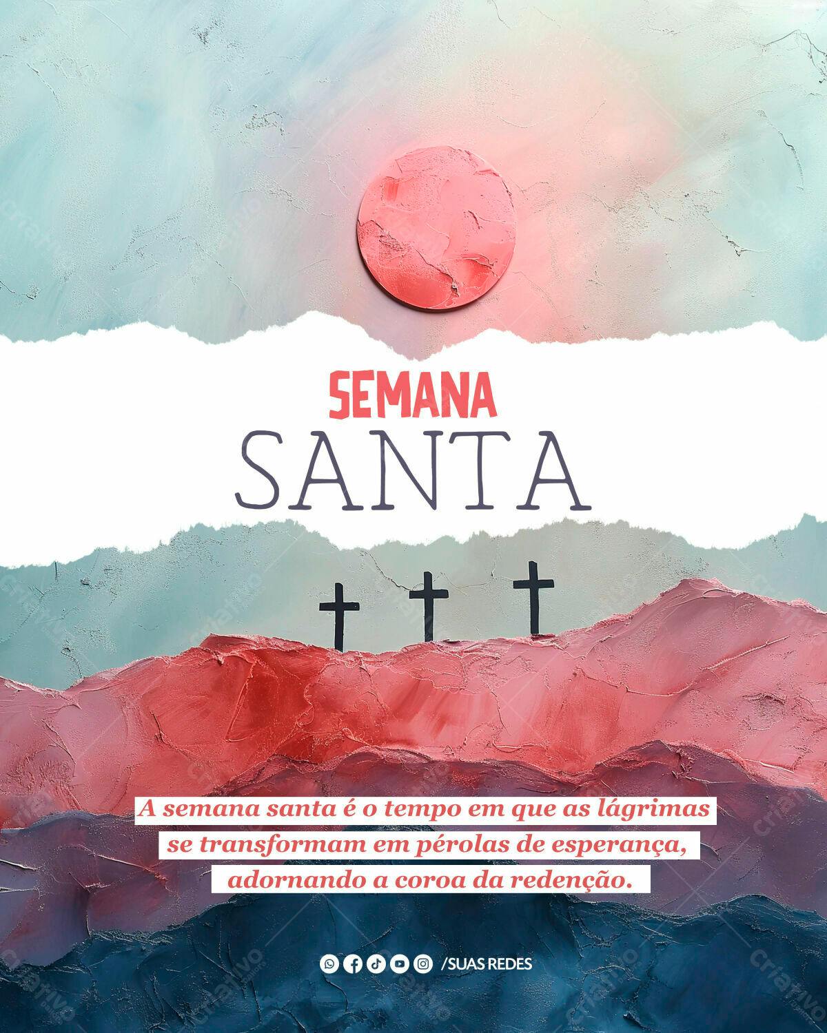 Flyer Semana Santa PSD Editável
