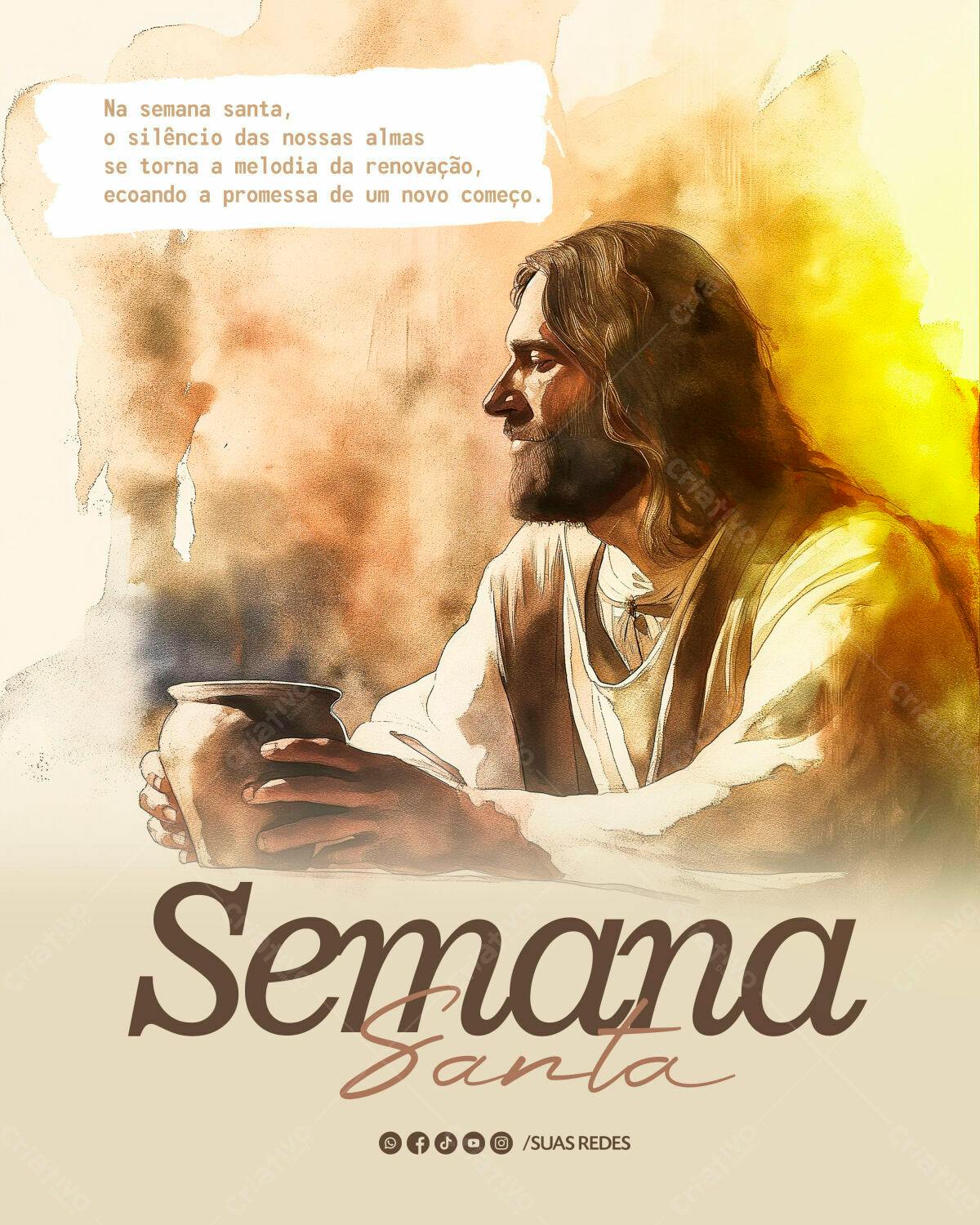 Flyer Semana Santa PSD Editável