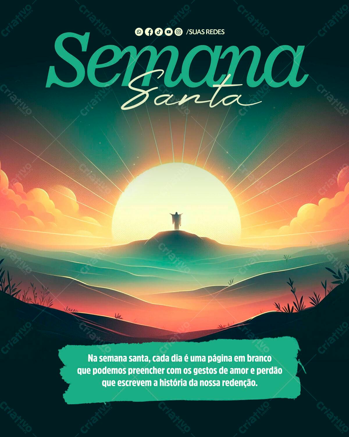 Flyer Semana Santa PSD Editável