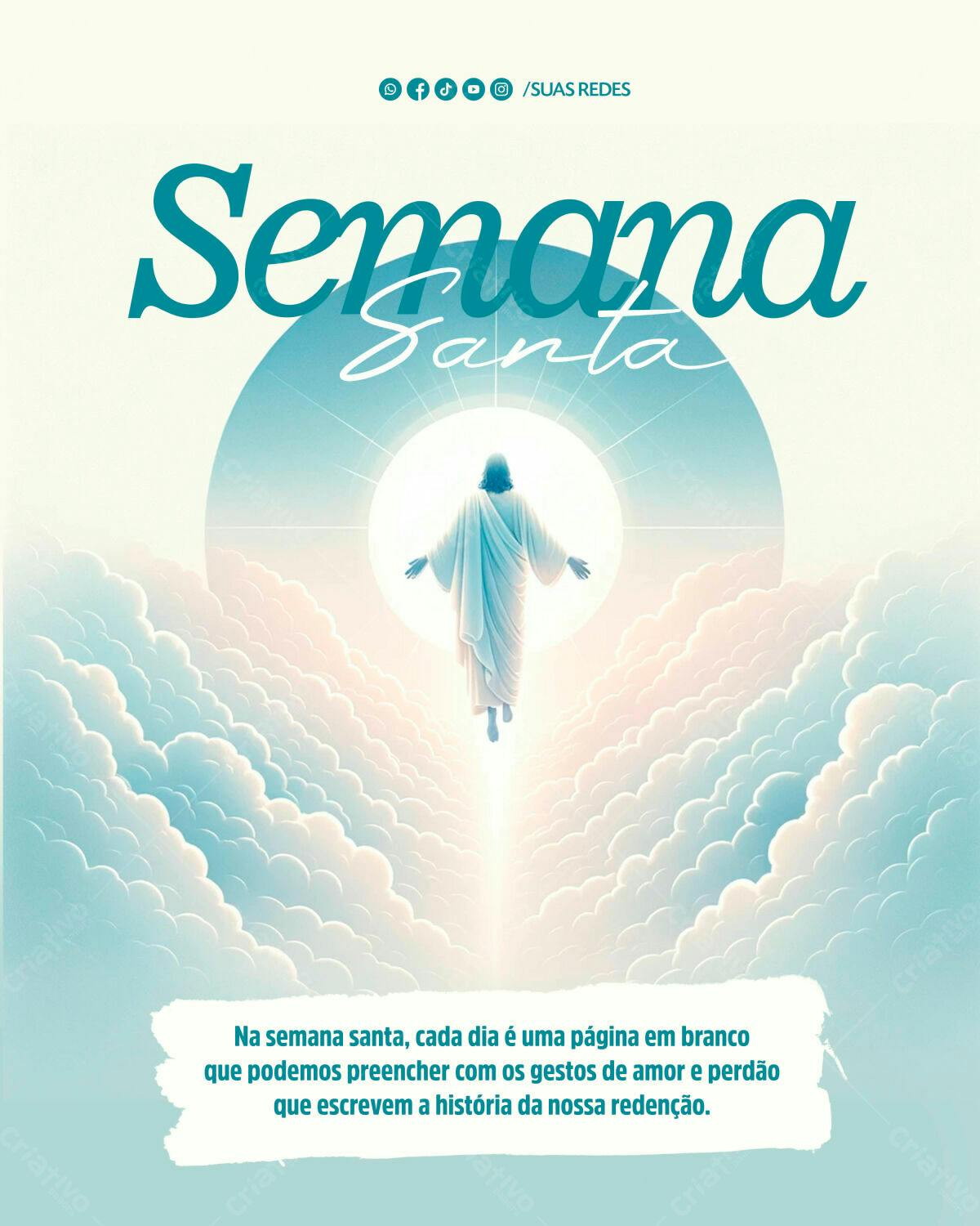 Postagem Semana Santa PSD Editável