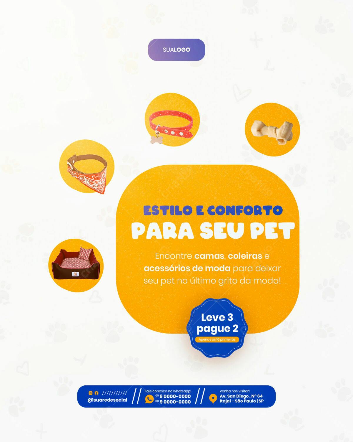 Post para Pet Shop PSD Editável