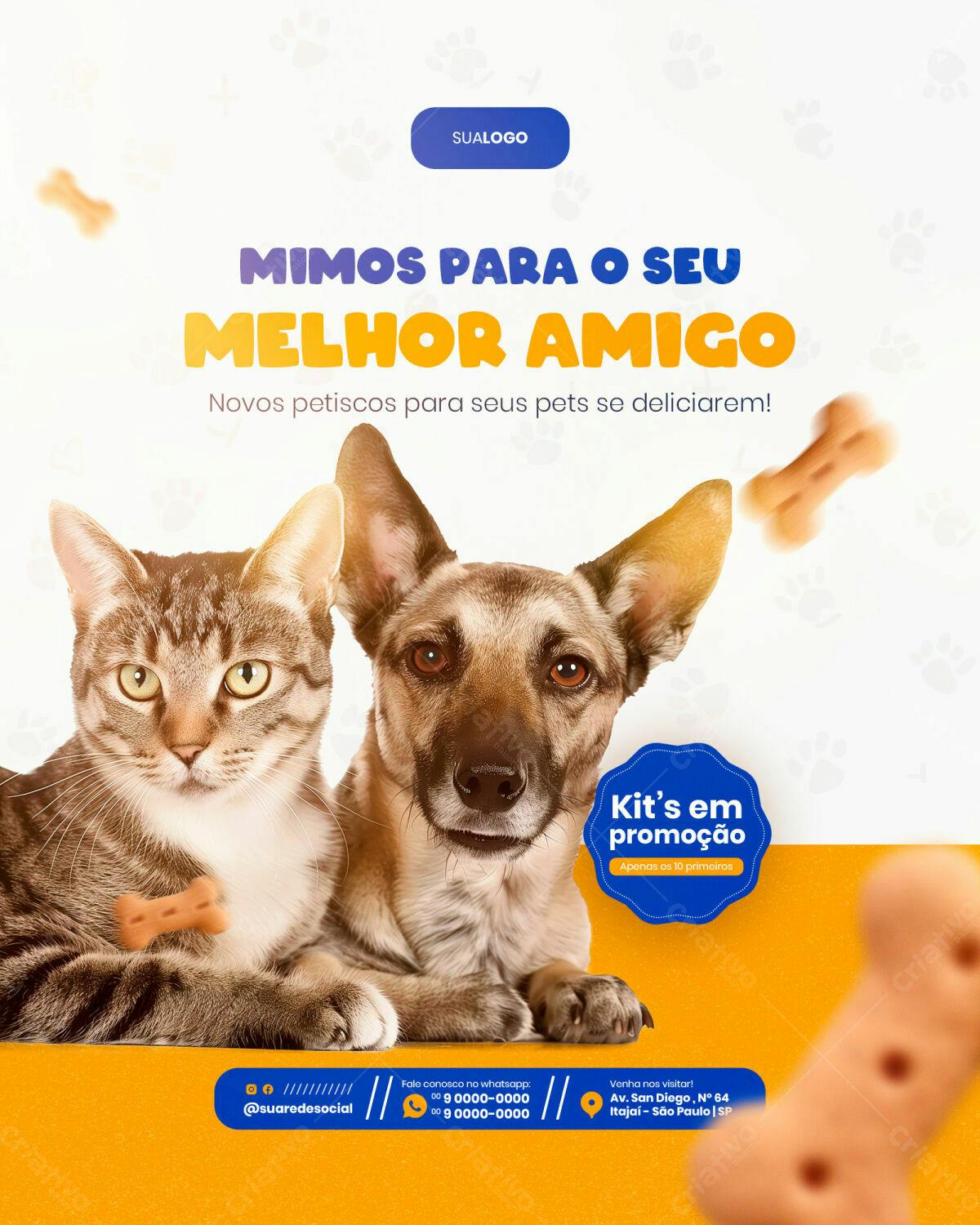 Post Pet Shop Promoção PSD Editável