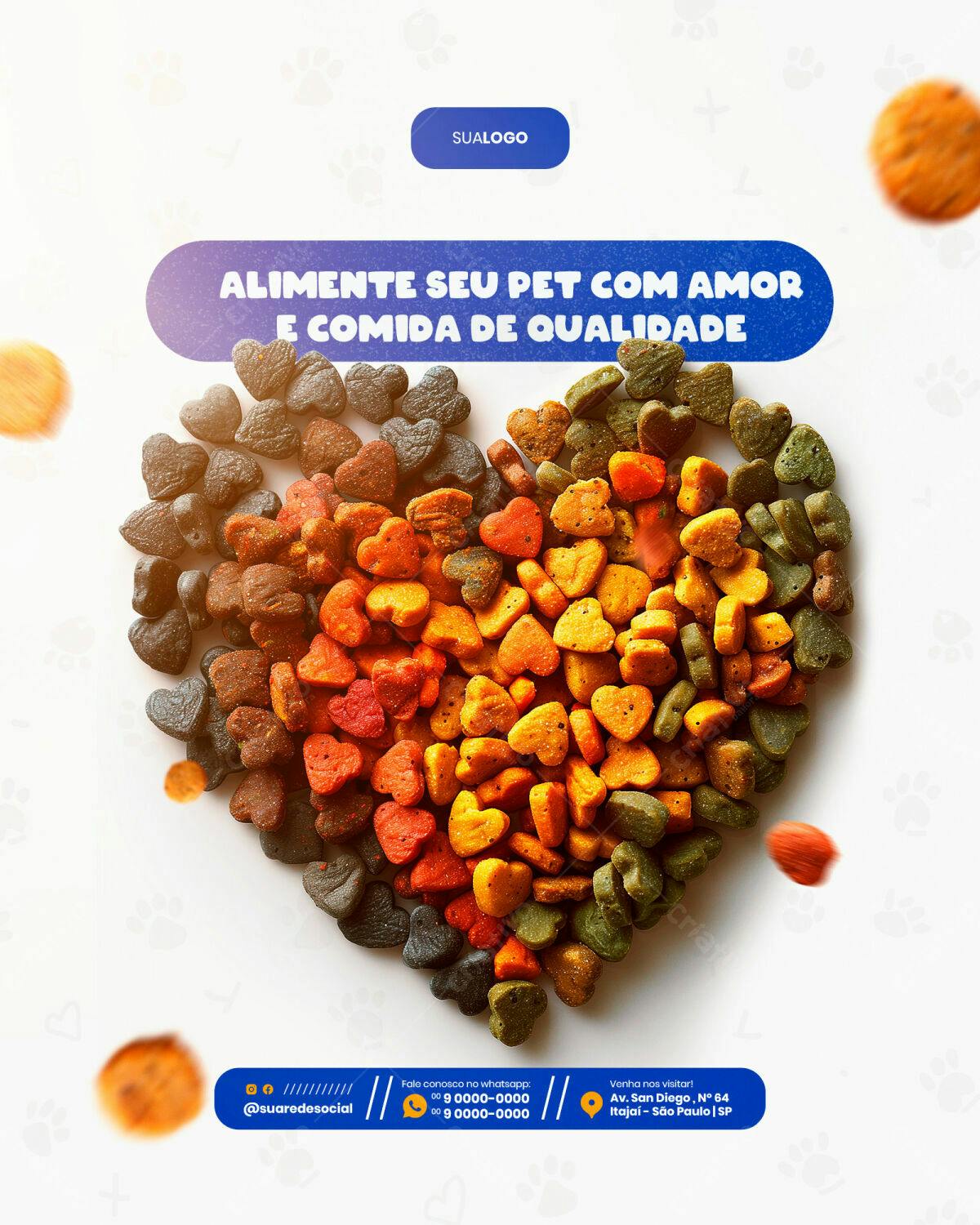 Post para Redes Sociais Pet Food PSD Editável