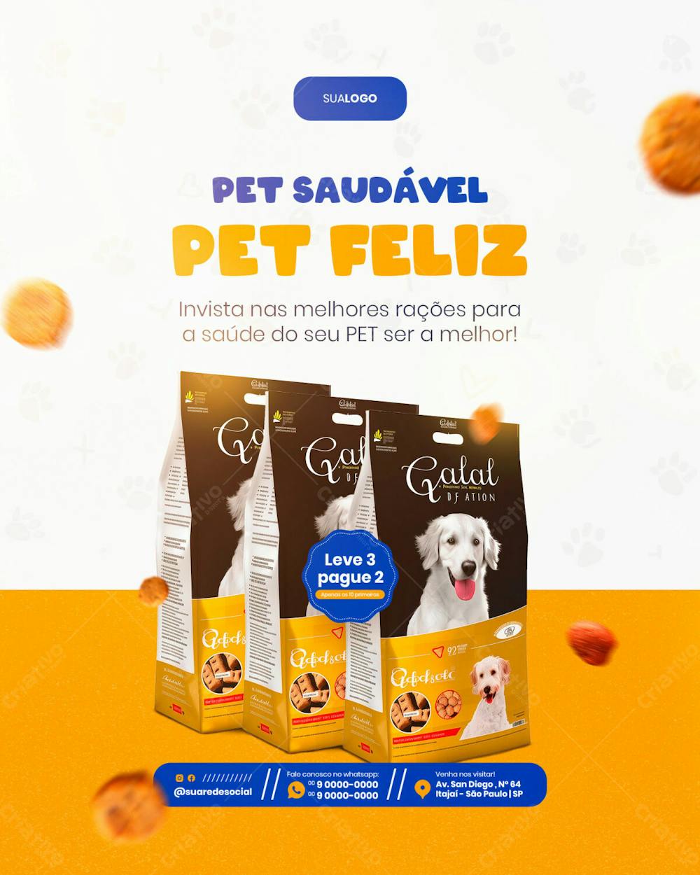 Petshop Rações Premium Para Pet Social Media Feed Vertical