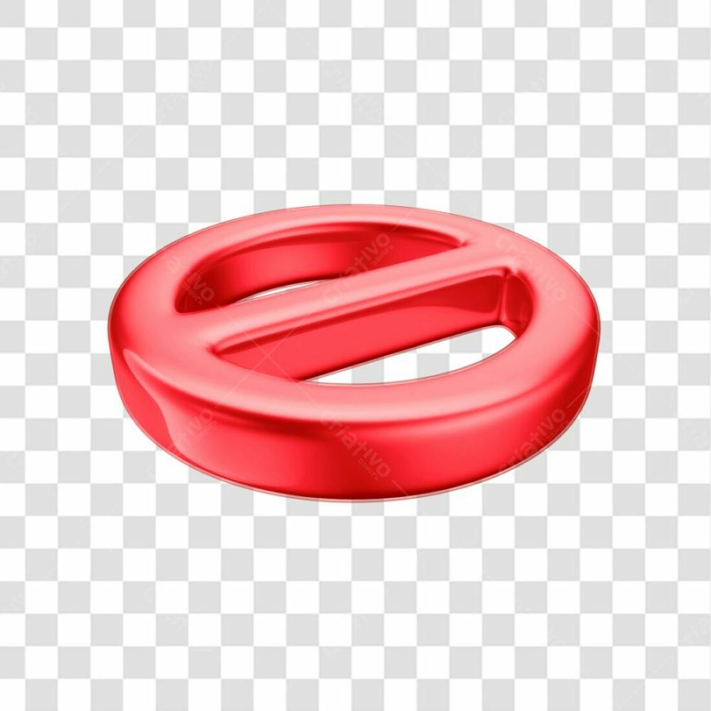 Asset 3D   Icone Simbolo Proibido Em 3D Com Fundo Transparente  (8)