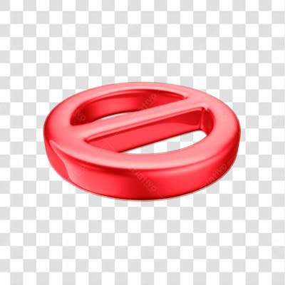 Asset 3D   Icone Simbolo Proibido Em 3D Com Fundo Transparente  (8)