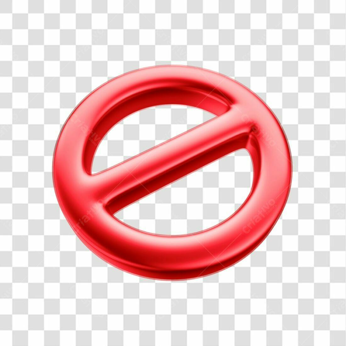 Ícone Proibido Vermelho PNG com fundo transparente