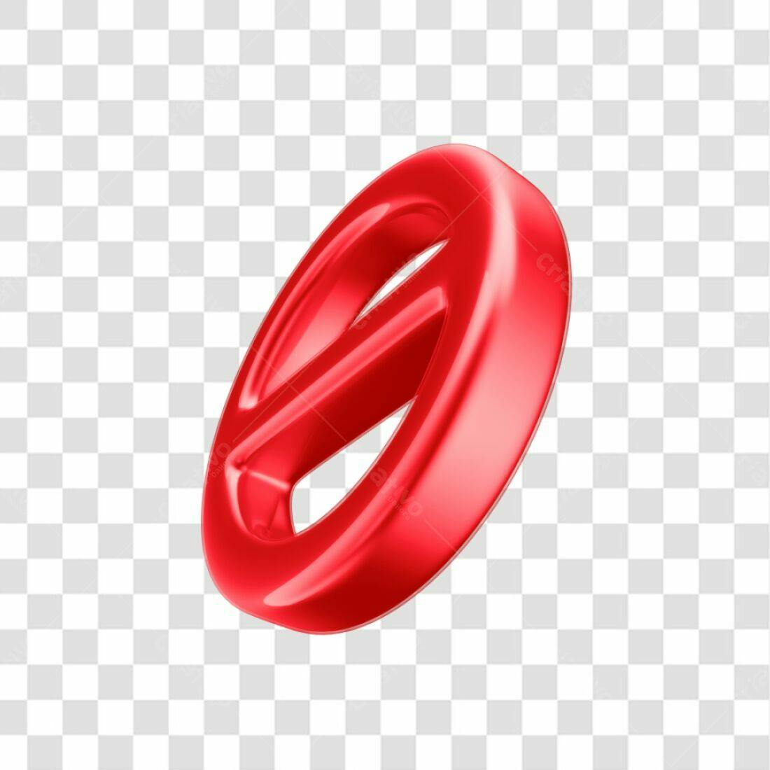 Ícone Proibido Vermelho PNG com fundo transparente
