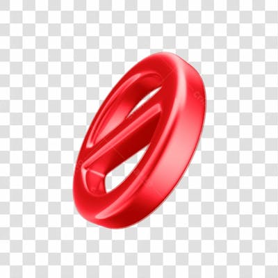 Asset 3D   Icone Simbolo Proibido Em 3D Com Fundo Transparente  (4)