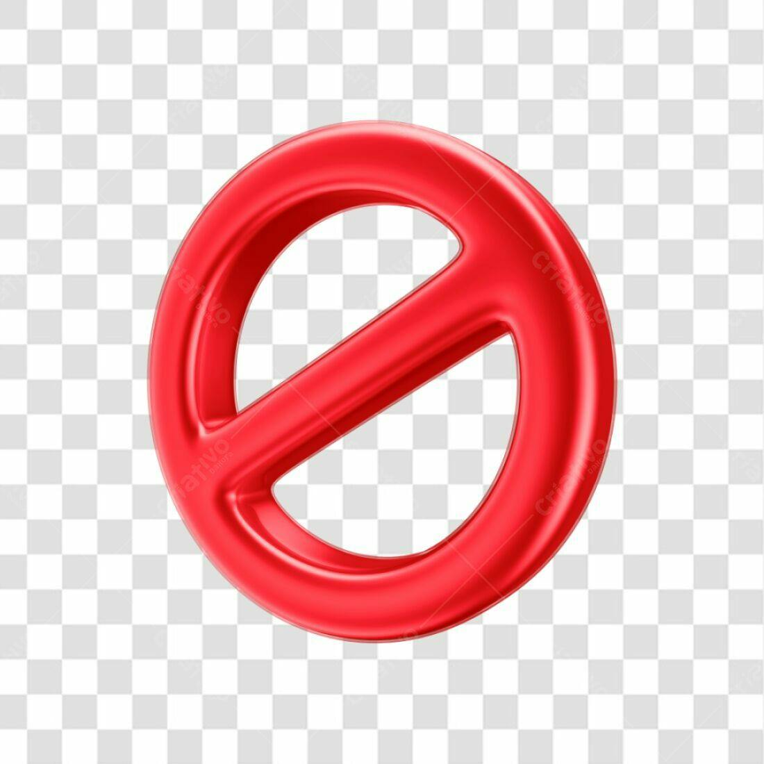 Ícone Proibido Vermelho PNG com fundo transparente
