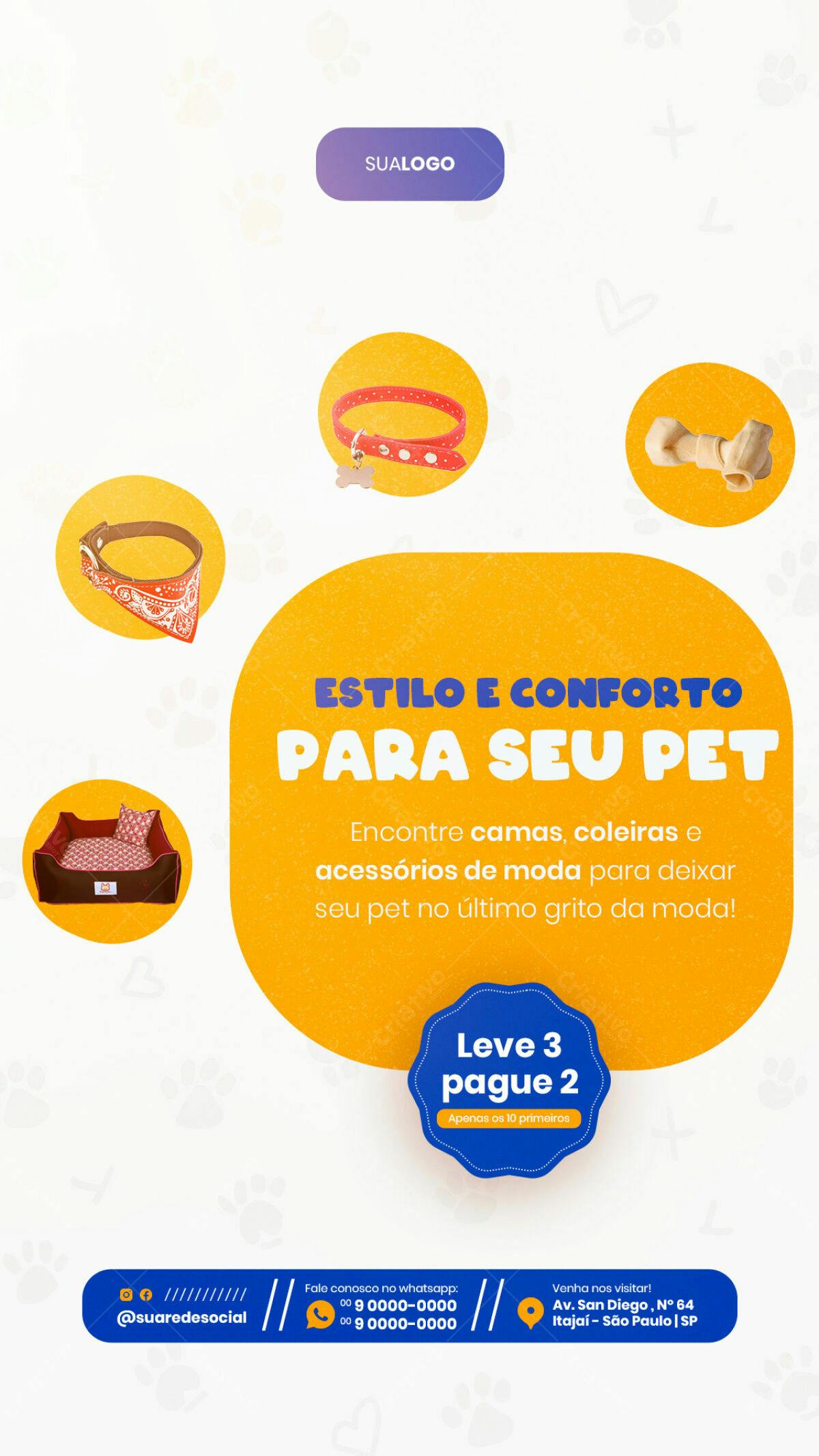 Flyer para Pet Shop PSD Editável