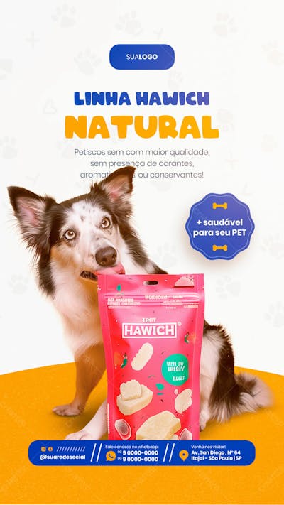 Petshop Linha De Alimentos Naturais  Social Media Story
