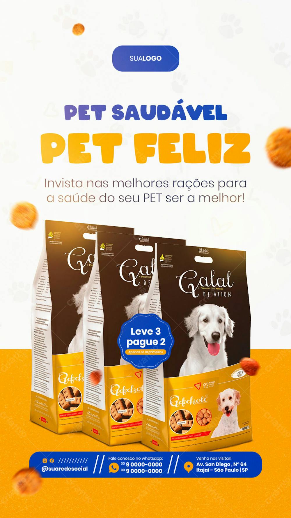 Petshop Rações Premium Para Pet Social Media Story