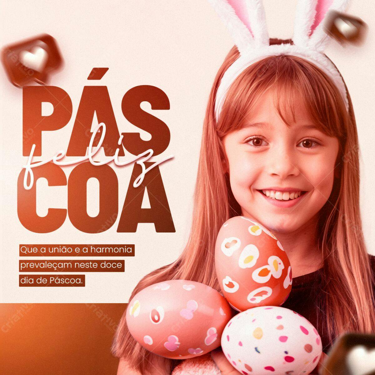 Postagem Páscoa PSD Editável