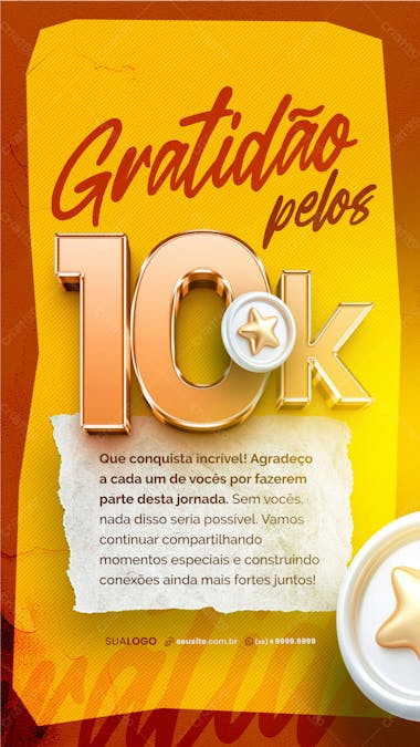 Story 10k de seguidores no instagram