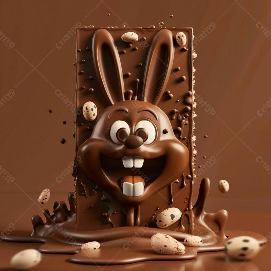 Coelho de chocolate na Páscoa