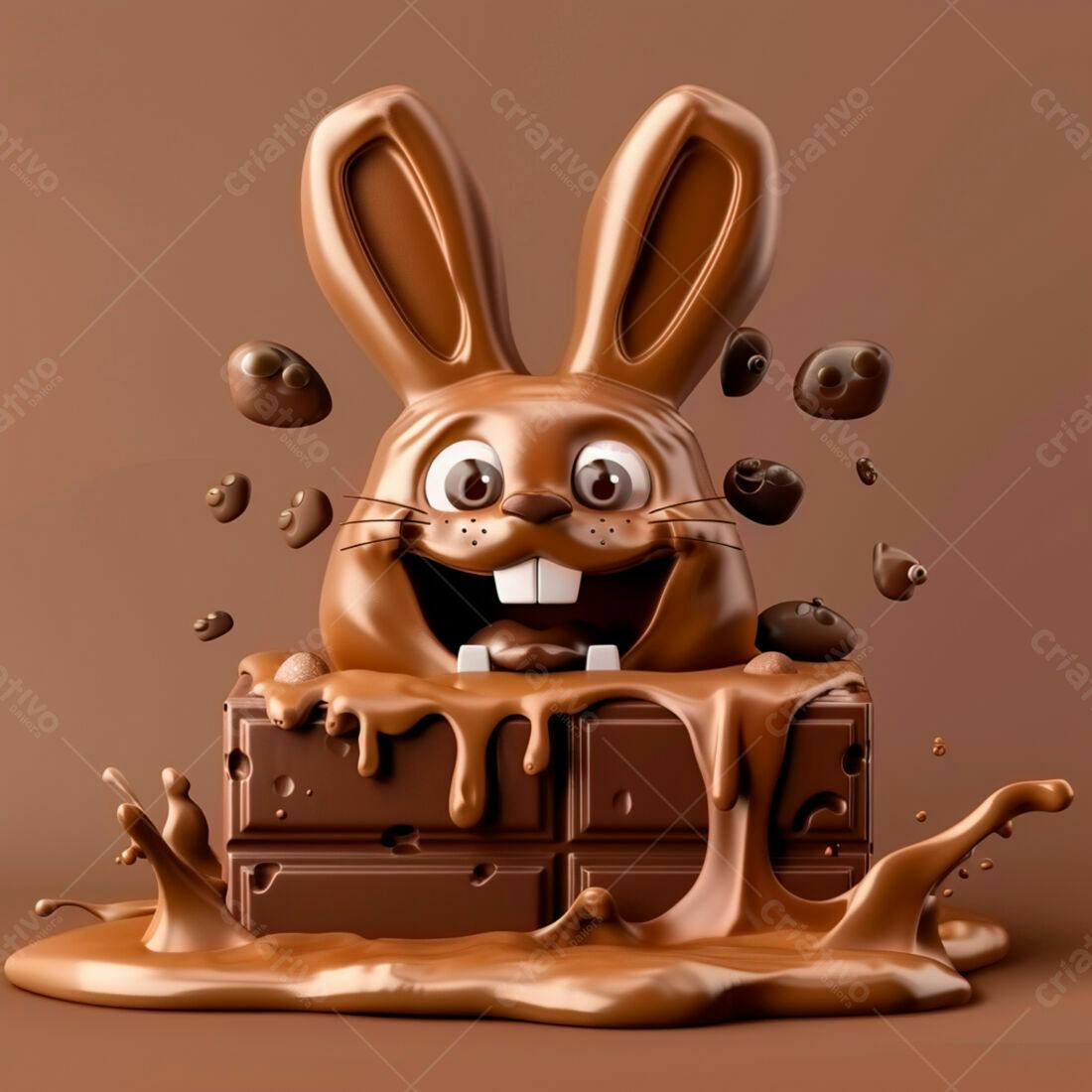 Coelho de chocolate na Páscoa