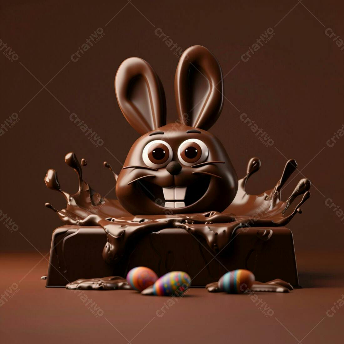 Coelho de chocolate na Páscoa