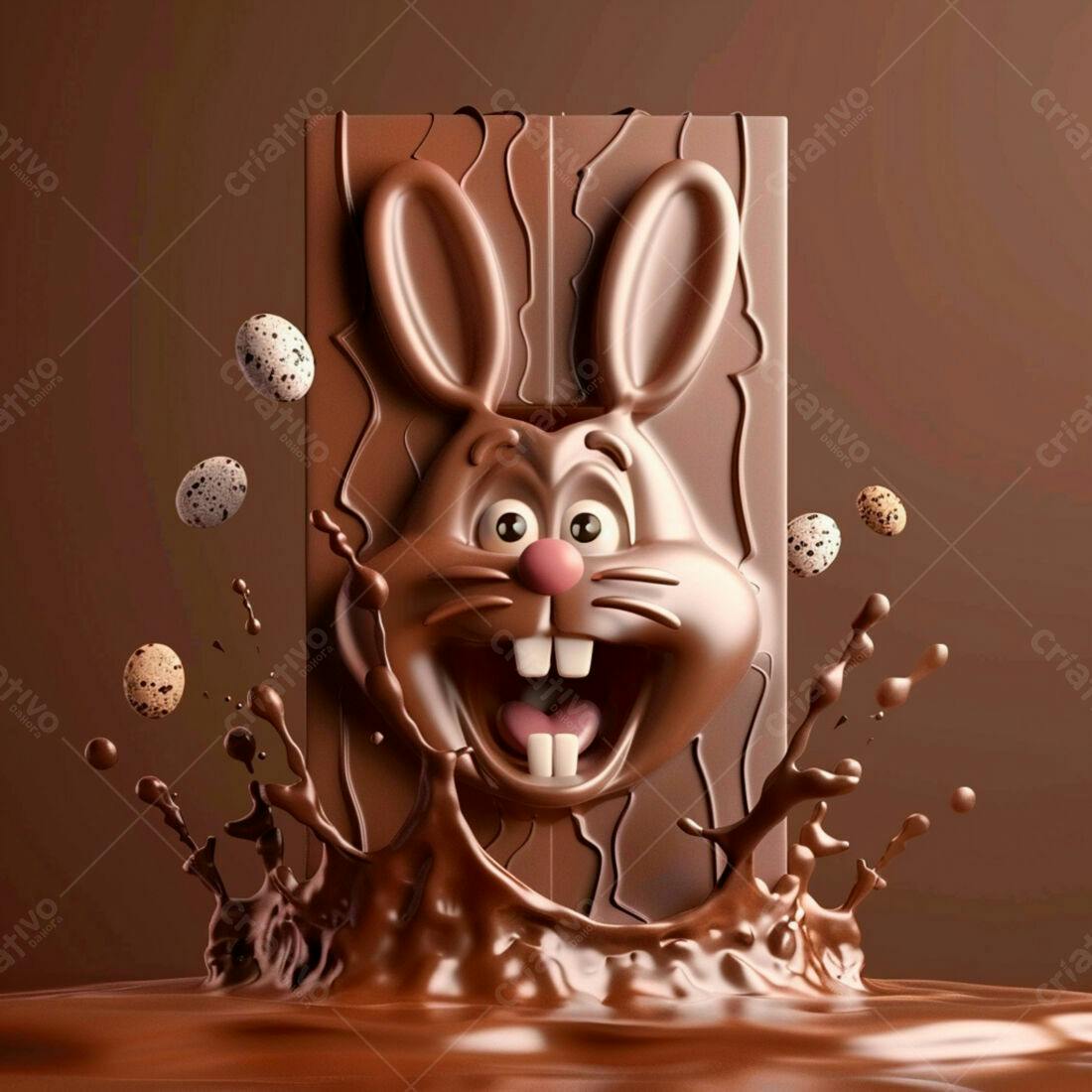 Coelho de chocolate na Páscoa