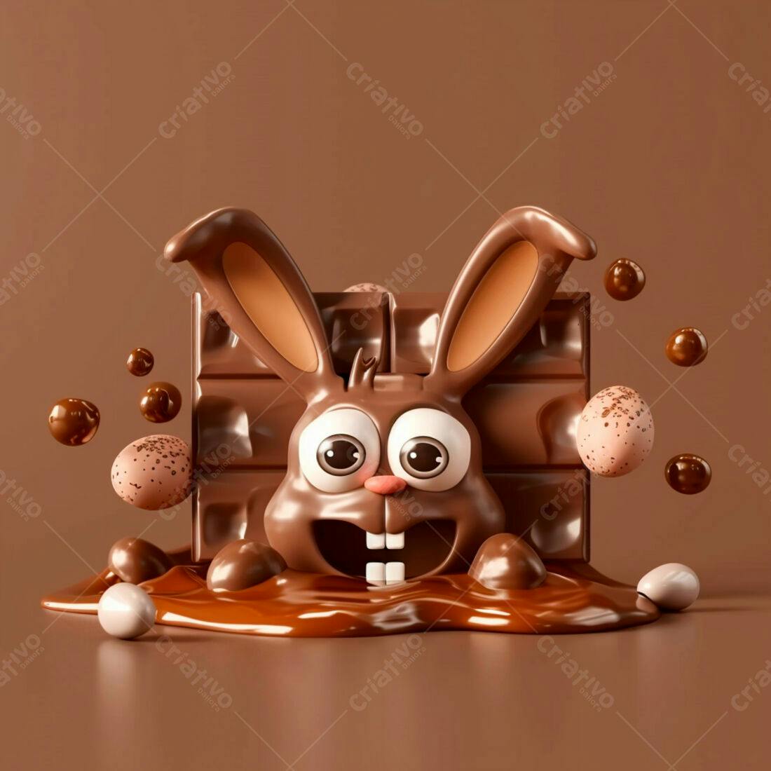 Coelho de chocolate na Páscoa