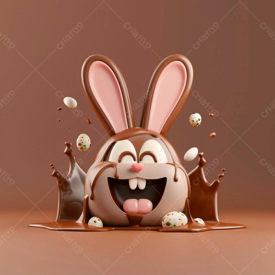 Coelho de chocolate na Páscoa