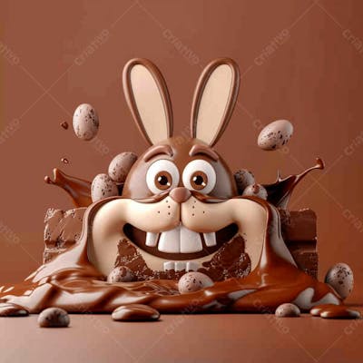Barra De Chocolate Com Formato De Coelhinho 103