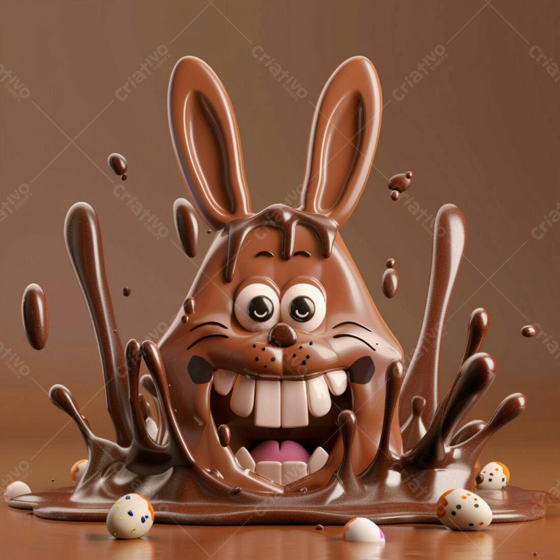 Coelho de chocolate na Páscoa