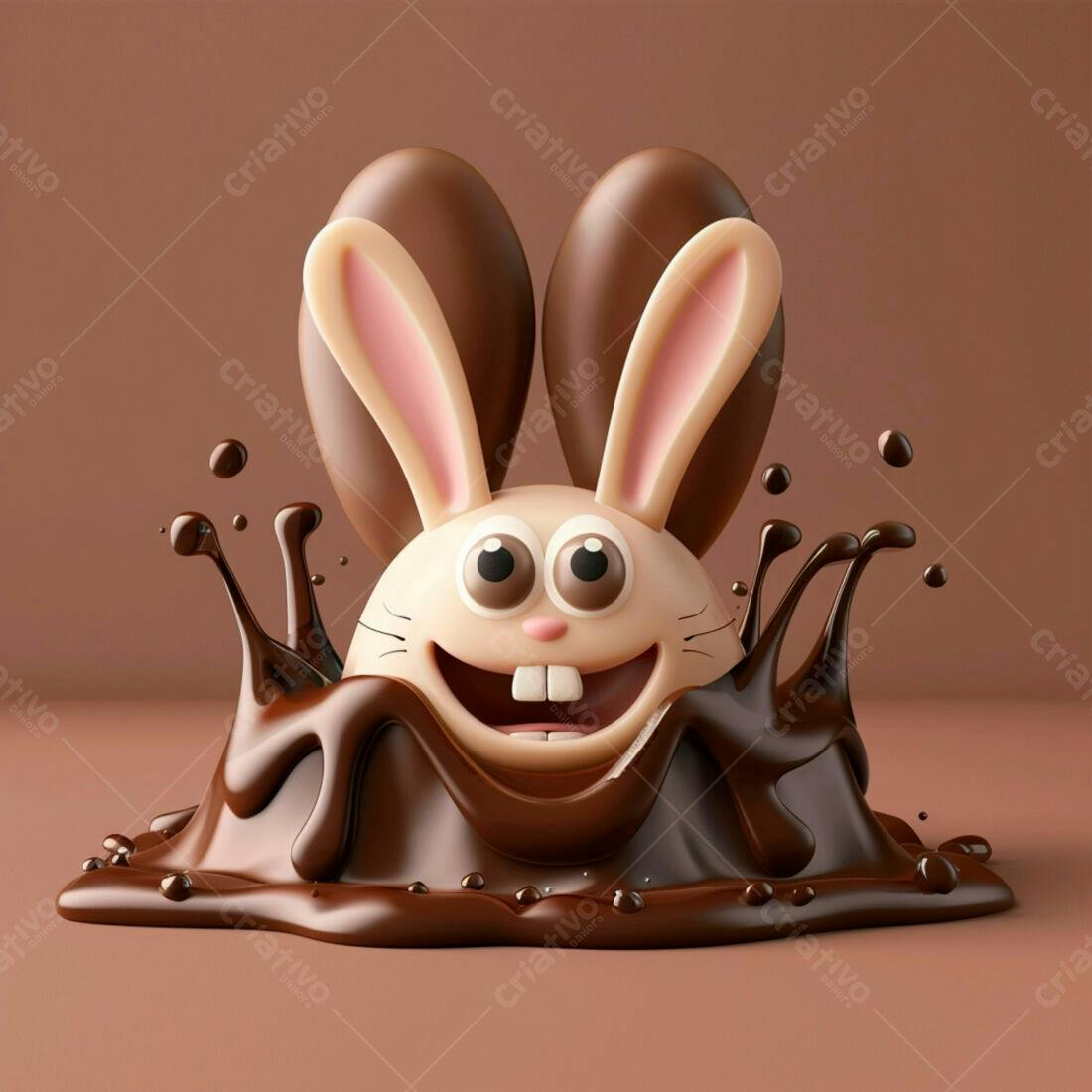 Coelho de chocolate na Páscoa