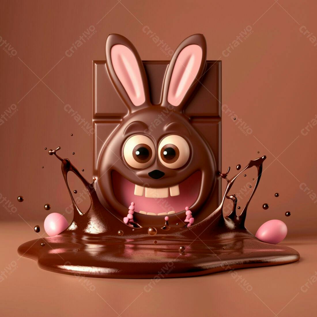 Coelho de chocolate na Páscoa