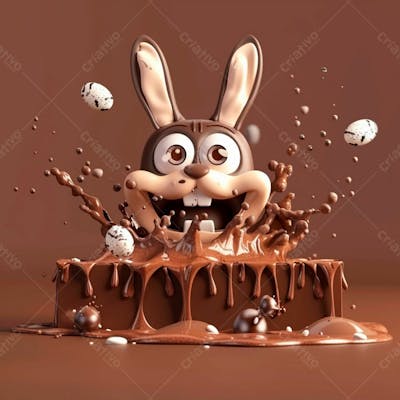 Barra De Chocolate Com Formato De Coelhinho 131