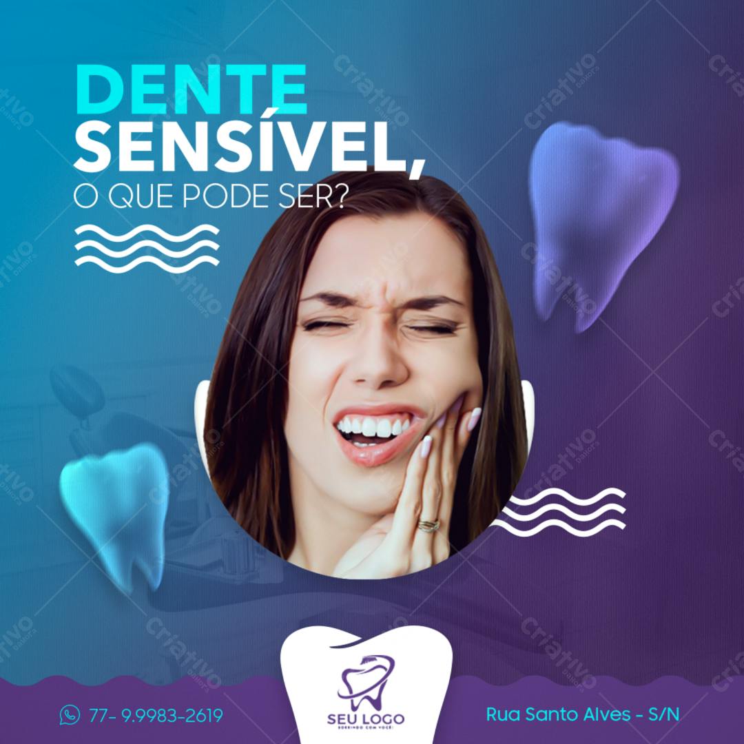 Post para Dentista Dor de Dente PSD Editável