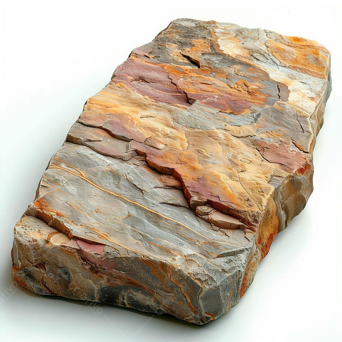 Laje de pedra tons terrosos e cinza
