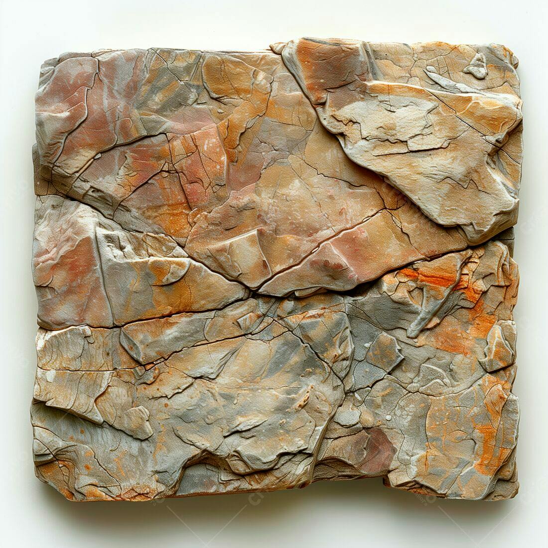 Arte em Cerâmica Textura de Rocha tons Terra