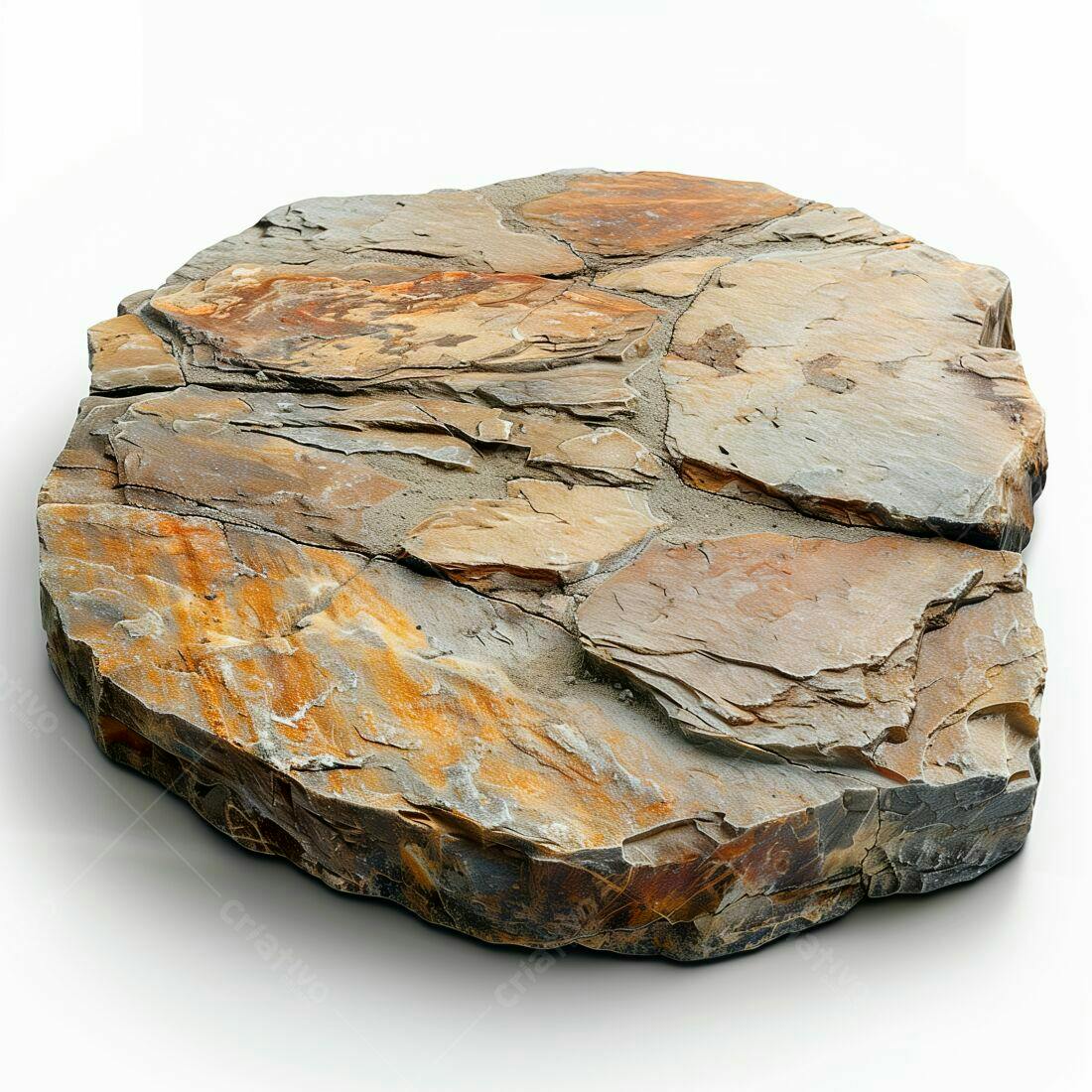 Pedra decorativa marrom e cinza para jardim