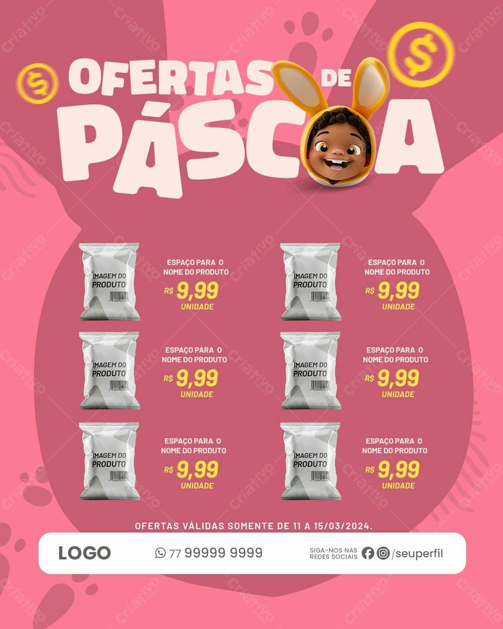 FELIZ PÁSCOA FOLHETO DE OFERTAS