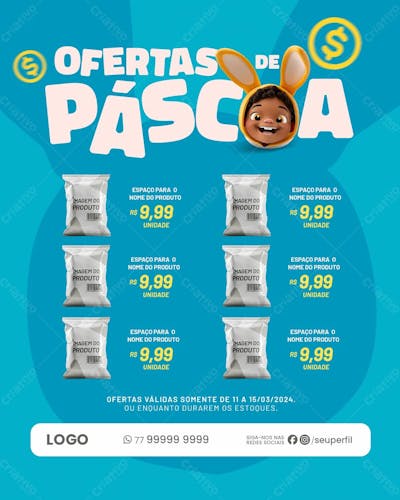FELIZ PÁSCOA FOLHETO DE OFERTAS