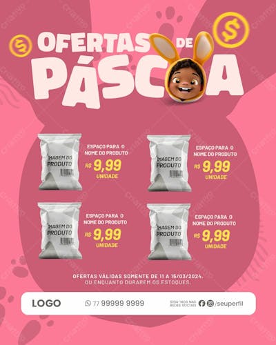 FELIZ PÁSCOA FOLHETO DE OFERTAS