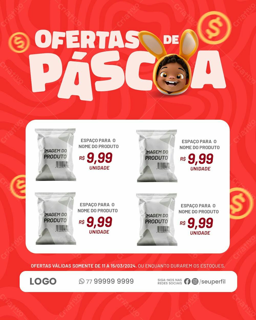FELIZ PÁSCOA FOLHETO DE OFERTAS