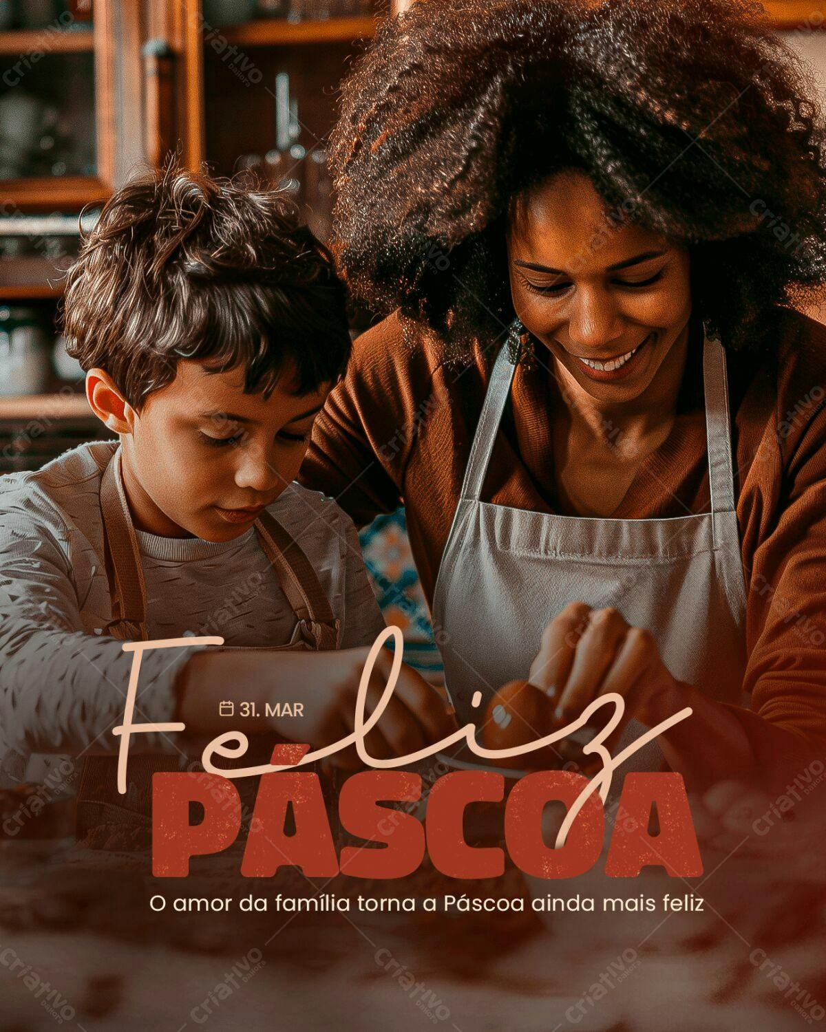 Post para Páscoa PSD Editável
