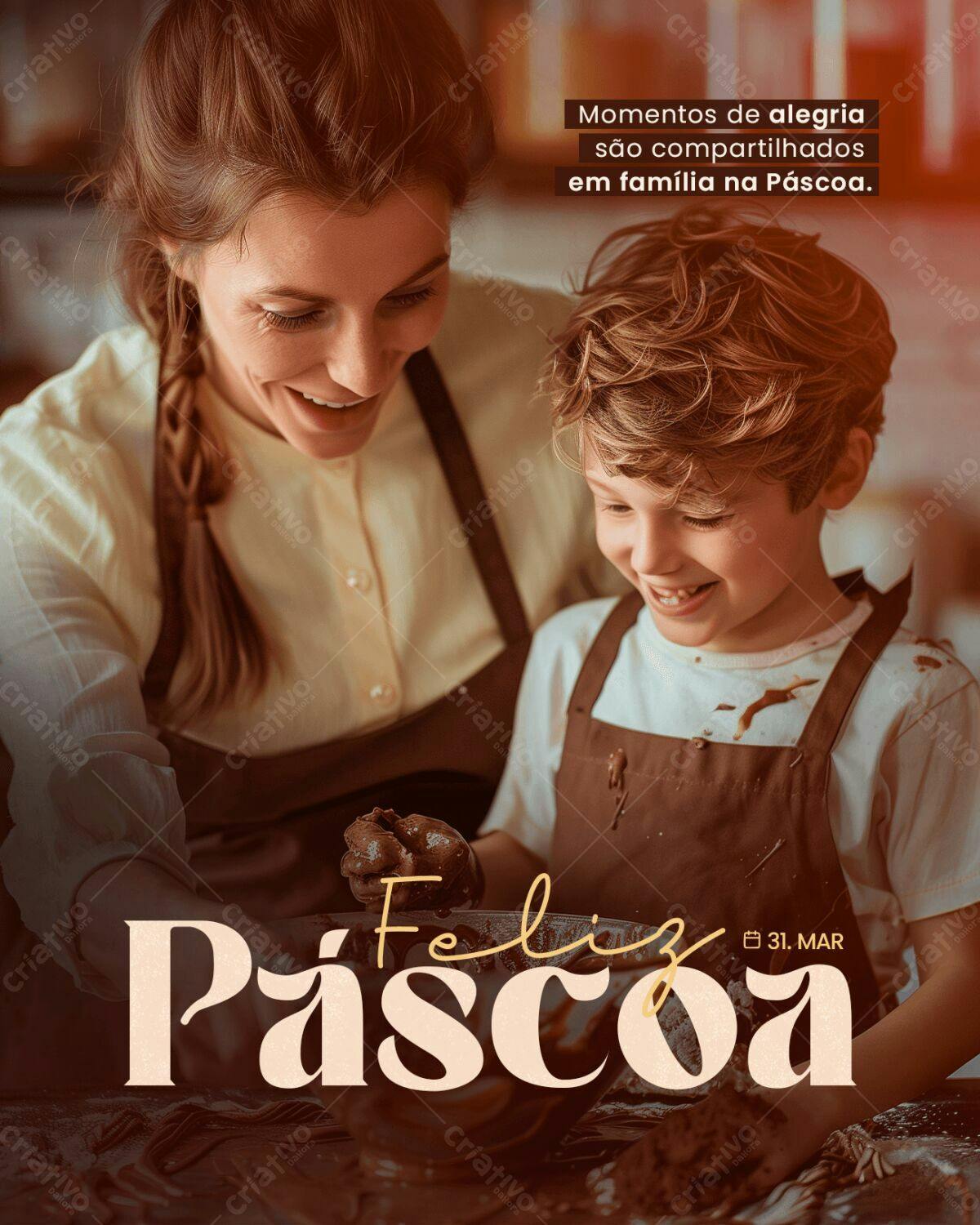 Post para Páscoa PSD Editável